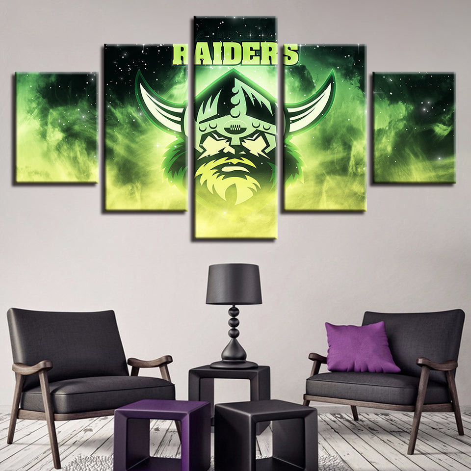 Glowernde Räuber 5-teilig - Leinwand Wandkunst Gemälde