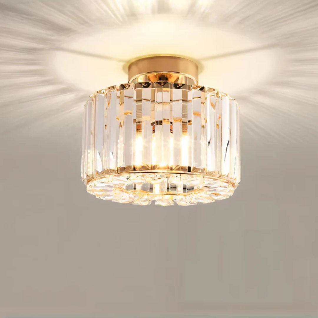 Brehn | Luxuriöse Kristall-Deckenlampe | Strahlende Deckenbeleuchtung