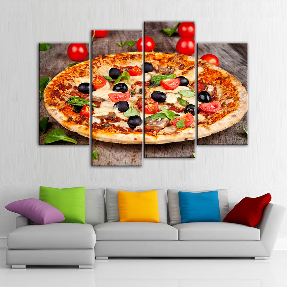 Gourmet-Pizza - Leinwand Wandkunst Malerei