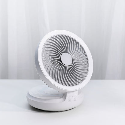 Wiederaufladbarer zusammenklappbarer Tischventilator, mit vier Modi, Nachtlicht und verstellbarem Winkel, für Studium, Schlaf, Arbeit und im Freien | Brehn