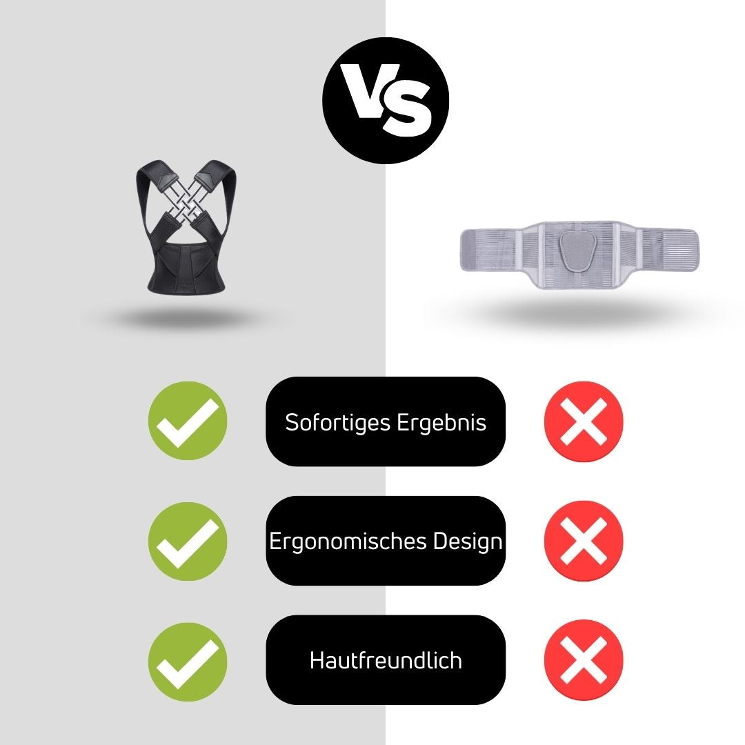 HealthPost 3-in-1 Rückenstütze | Verstellbare Rückenstütze für Büro, Sport & Alltag | Oberer & unterer Rücken