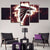Elektrisches Atlanta Falcons Logo 5 Teile - Leinwand Wandkunst Malerei