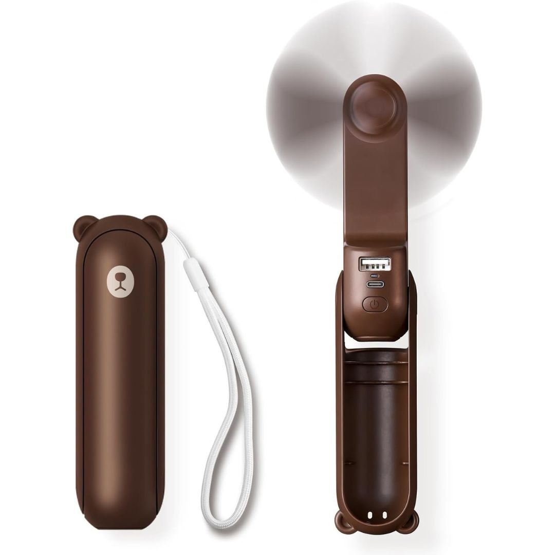 3 In 1 Handheld Mini Ventilator | USB Wiederaufladbar, Faltbares Design & Ideal für Reisen, Camping und Outdoor-Aktivitäten | Brehn