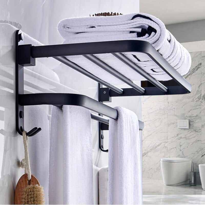 VIvolux | Easy Organizer Badezimmer Aluminium Klappbarer Handtuchhalter