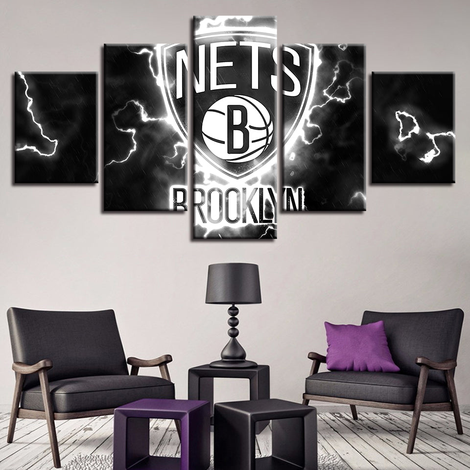 Voltaic Brooklyn Nets 5-teiliges Leinwandbild