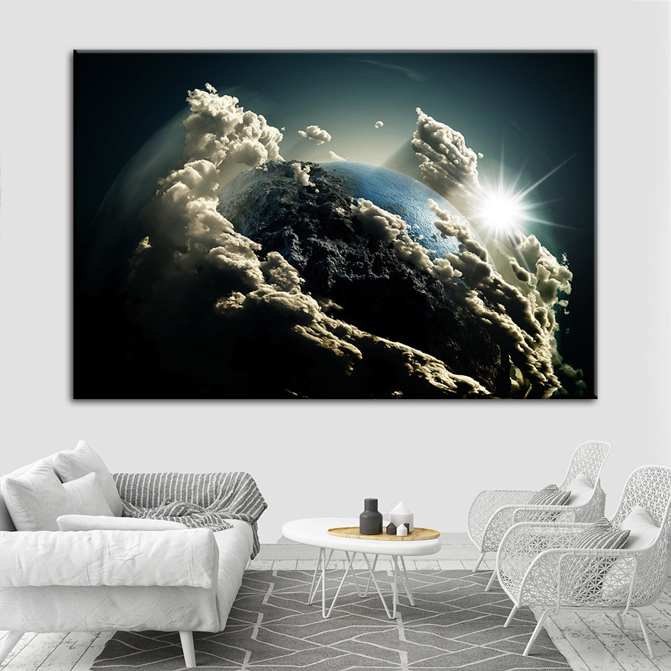Erde's Stratosphäre - Leinwand Wandkunst Gemälde