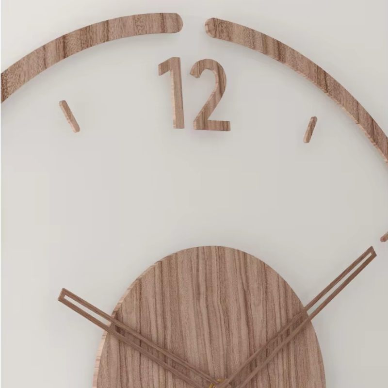 Transparente Holz-Wanduhr | Brehn