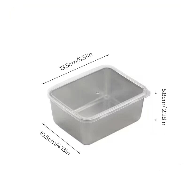 Edelstahl quadratische Platte (mit Deckel) | Brehn