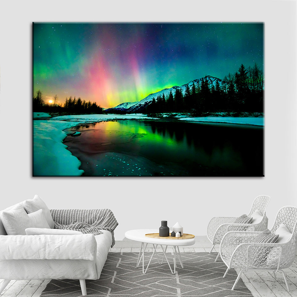 Irlands Aurora - Leinwand Wandkunst Gemälde