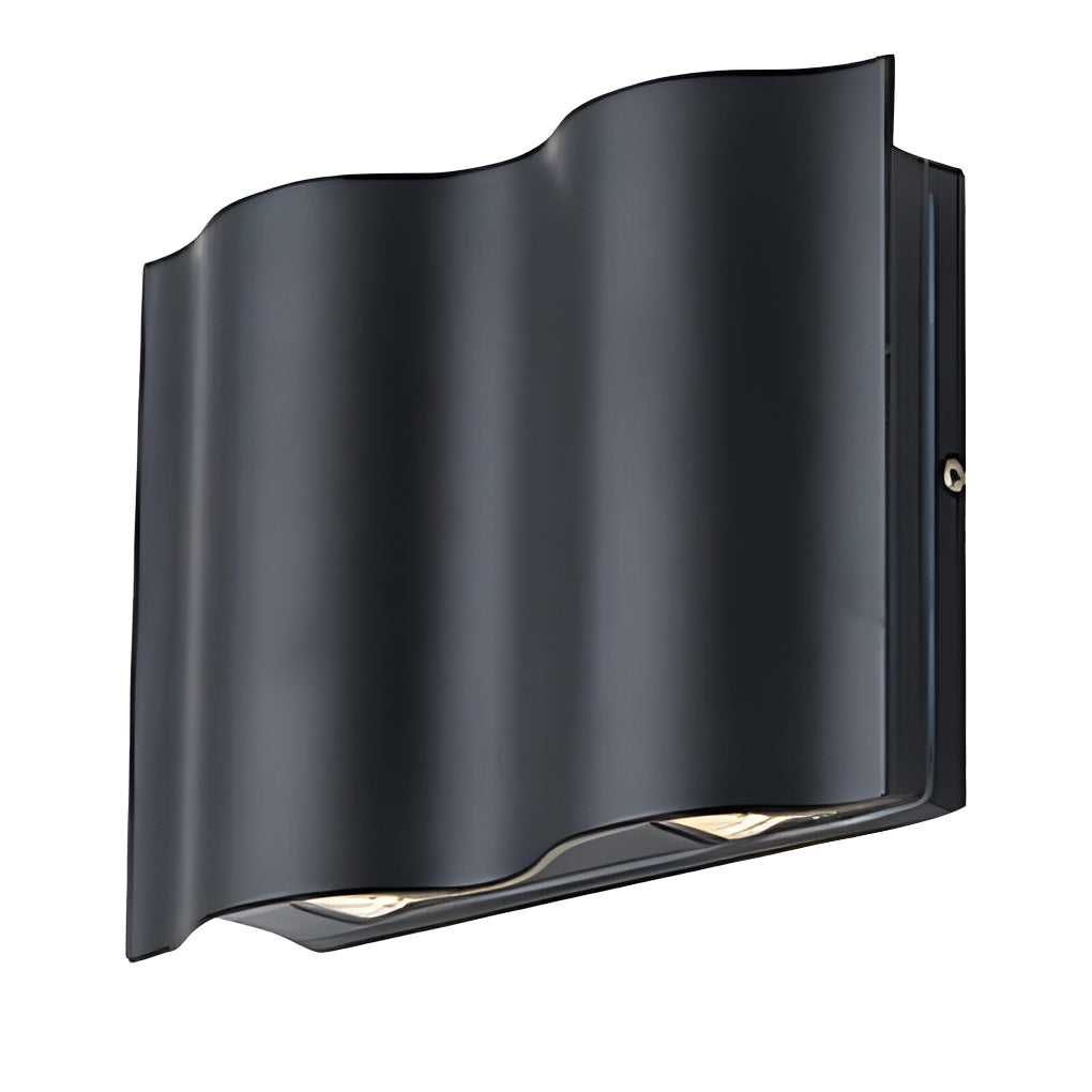 Moderne schwarze LED-Wandleuchte für den Außenbereich