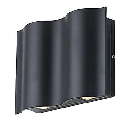 Moderne schwarze LED-Wandleuchte für den Außenbereich