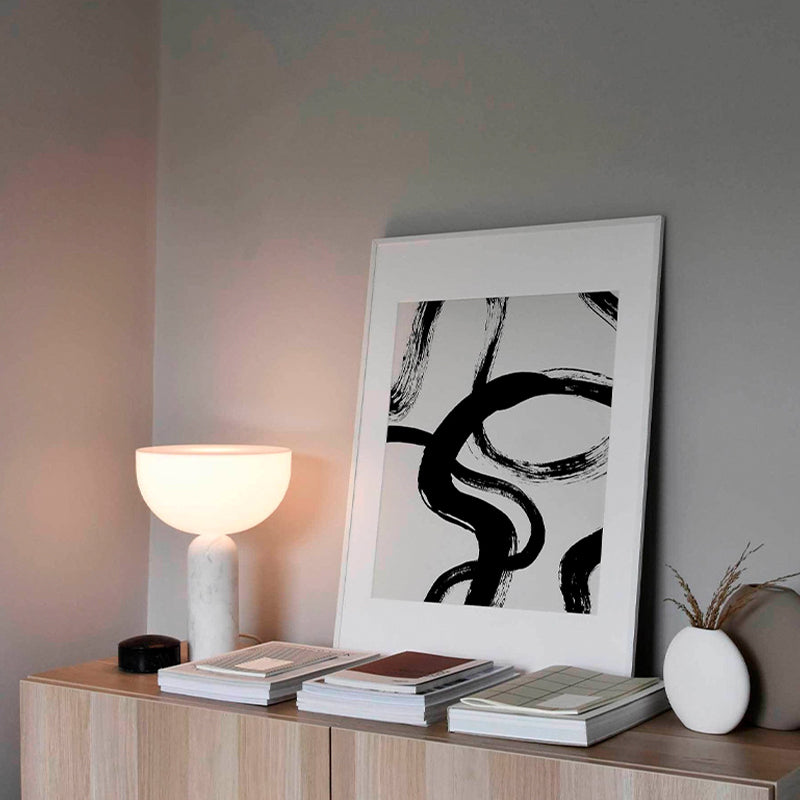 Brehn | MarbleLuxe Lampe - Luxuriöse Marmor Tischlampe mit goldenen Akzenten
