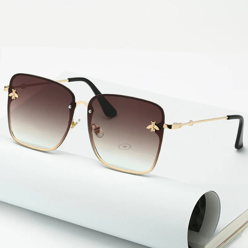 Charlotte Sonnenbrille | Übergroß & Rahmenlos | Brehn