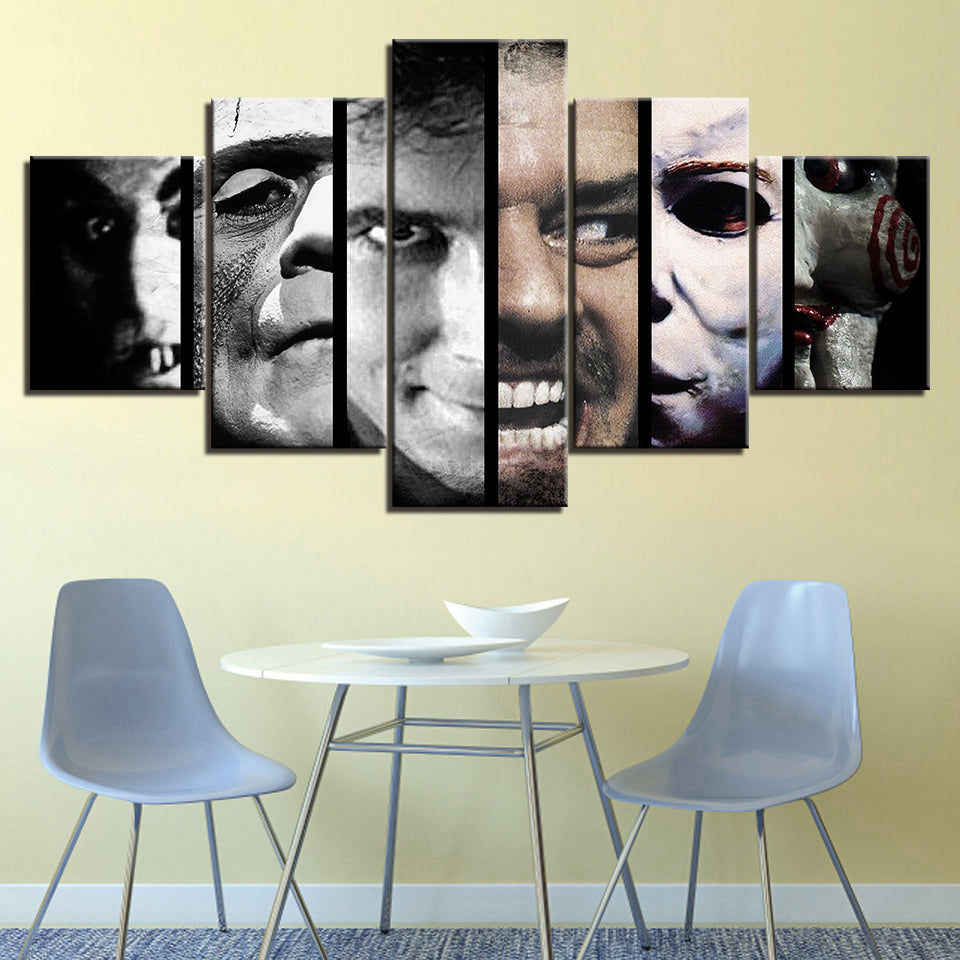Horrorfilme Charaktere - Leinwand Wandkunst Gemälde
