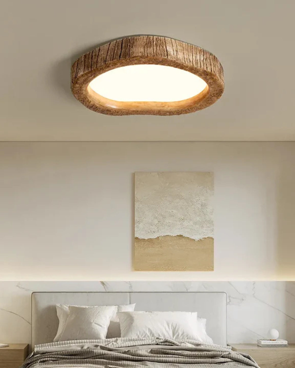 Brehn | Minimalistische Holzlampe im Japandi-Stil mit Leuchteffekt
