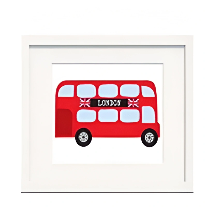 London Bus Thema Kinderzimmer Dekor - Leinwand Wandkunst Malerei