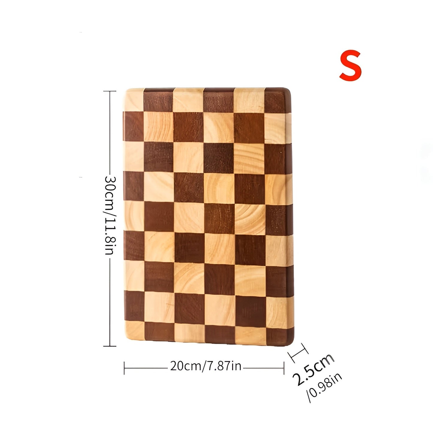 Schachbrett-Schneidebrett aus Holz – Dekorativ & Robust | Ideal zum Schneiden und Servieren
