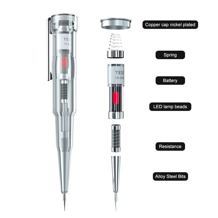 ProVolt Spannungsprüfer Set – Wasserdicht & LED-Anzeige (2 Stück) | Brehn
