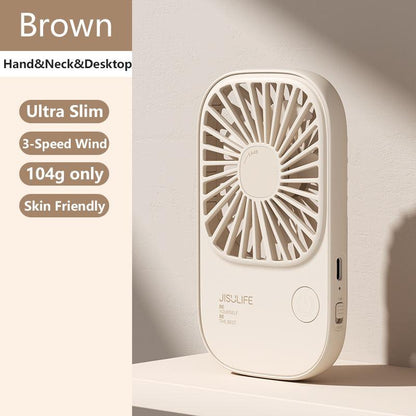 Mini Handheld USB wiederaufladbarer Ventilator mit 3 Geschwindigkeiten, tragbarer Wimpernventilator & Tischständer | Brehn