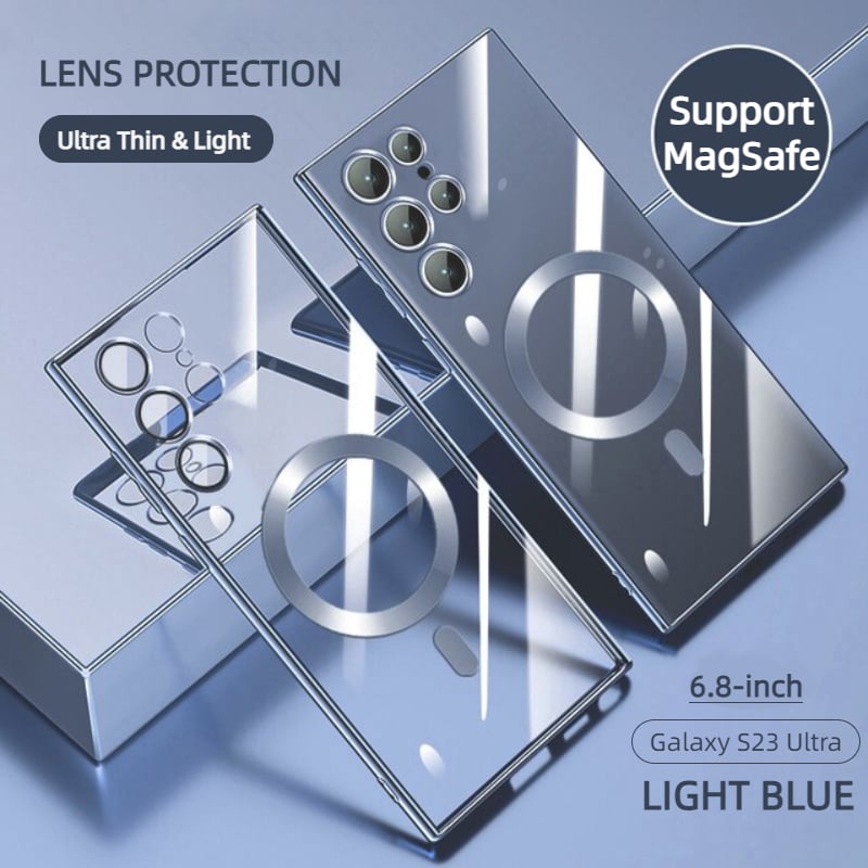 Transparente Luxus-Beschichtung Magnetische Abdeckung für Samsung
