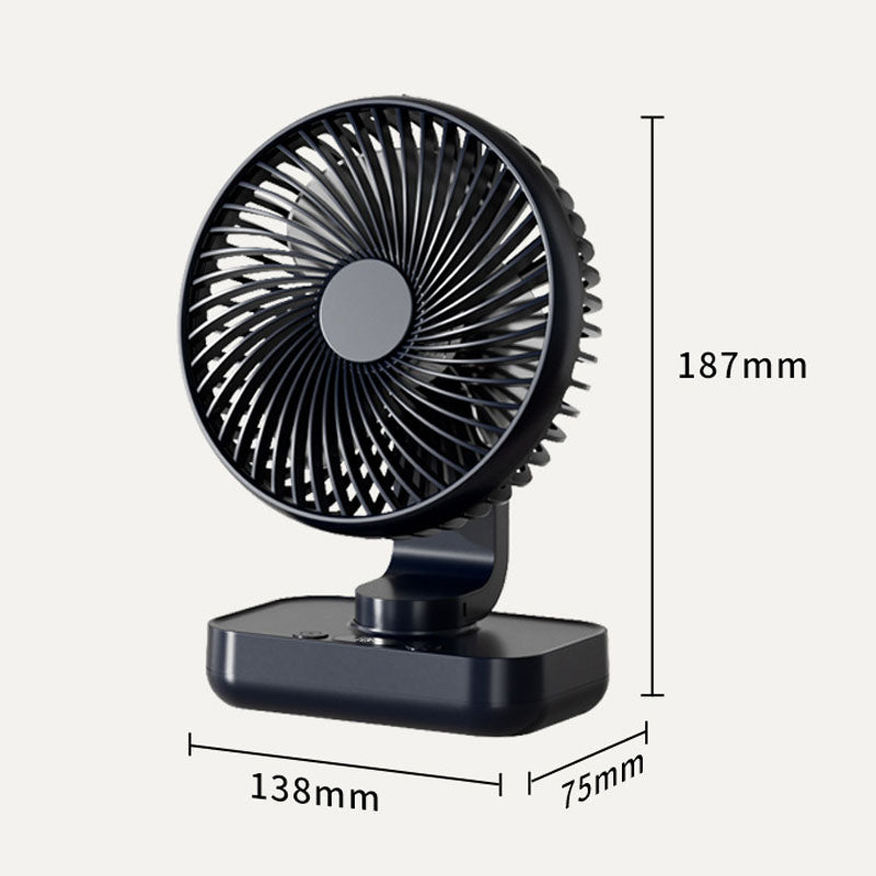 Tragbarer wiederaufladbarer USB-Schreibtischventilator mit 4 Geschwindigkeiten | Brehn