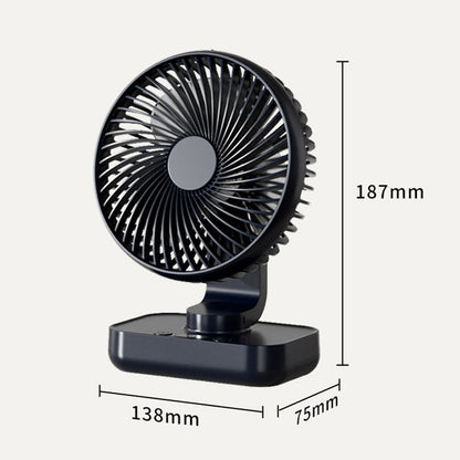 Tragbarer wiederaufladbarer USB-Schreibtischventilator mit 4 Geschwindigkeiten | Brehn
