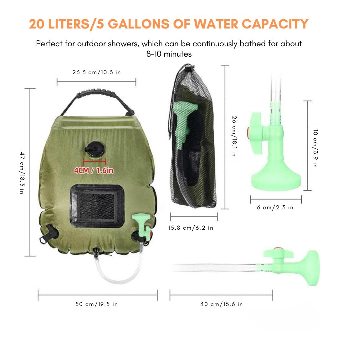 SolarFlow Portable Shower — Erleben Sie warme Freiheit und Frische, wo immer das Abenteuer ruft | Brehn