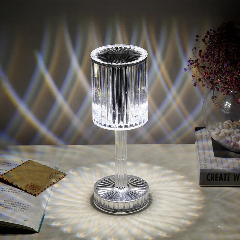 Brehn | Dimmierbare Kristall-Tischlampe mit modernem Licht - Seraphine
