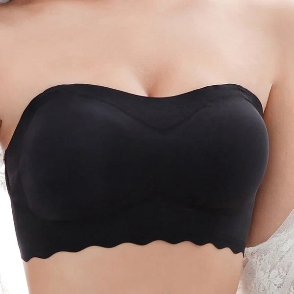 Brehn | Frauen Sexy trägerloser BH unsichtbare Push-Up-BHs