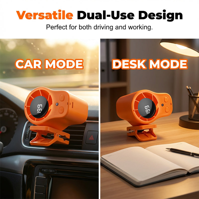Mini-Ventilator mit Belüftungsclip für Auto und Schreibtisch | Brehn