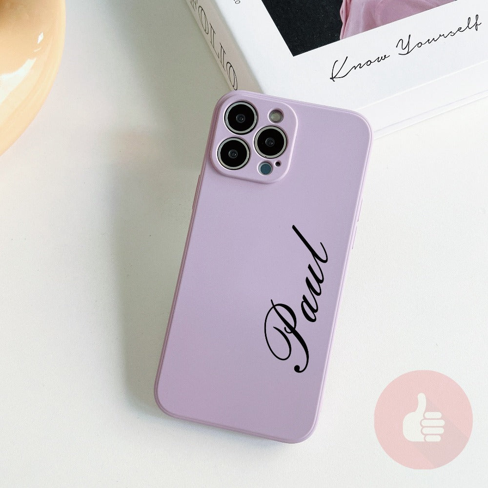 Personalisierte Flüssig-Handyhülle mit Namen für iPhone
