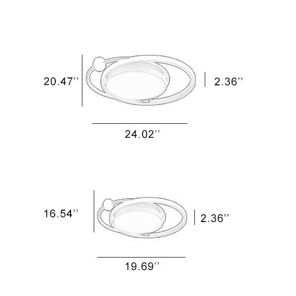 Brehn | Nordic Round Circle LED Deckenleuchte bündig montiert