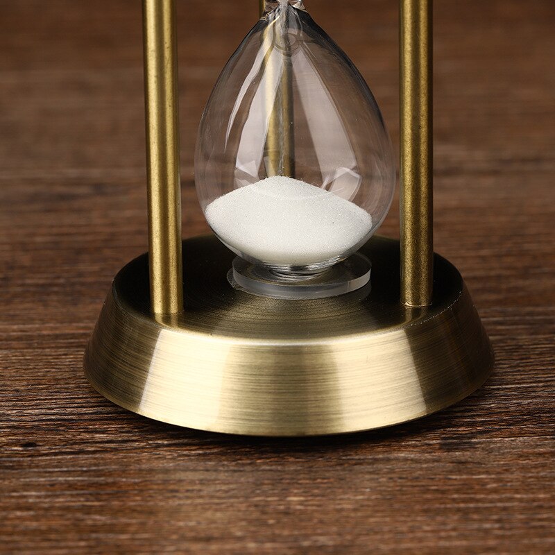 Brehn | 3/5/10 Minuten Retro Metall Handwerk Sanduhr Pendel Home Office Desktop Arrangement Ornament Sand Timer Sandglas Dekoration