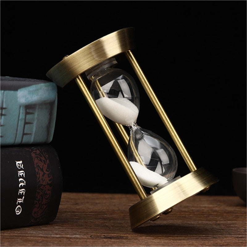 Brehn | 3/5/10 Minuten Retro Metall Handwerk Sanduhr Pendel Home Office Desktop Arrangement Ornament Sand Timer Sandglas Dekoration