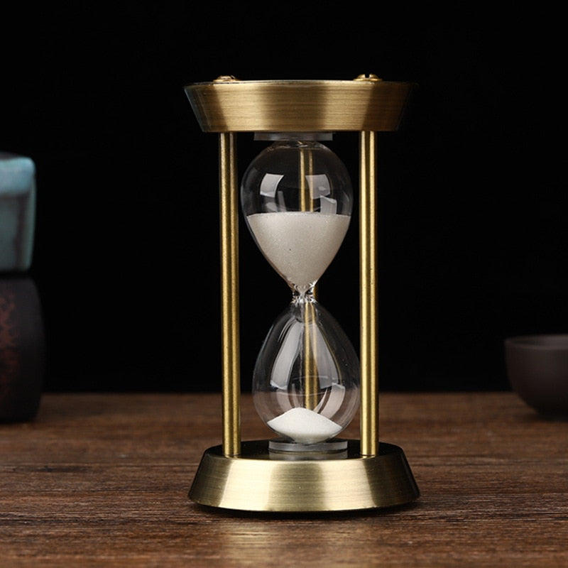 Brehn | 3/5/10 Minuten Retro Metall Handwerk Sanduhr Pendel Home Office Desktop Arrangement Ornament Sand Timer Sandglas Dekoration