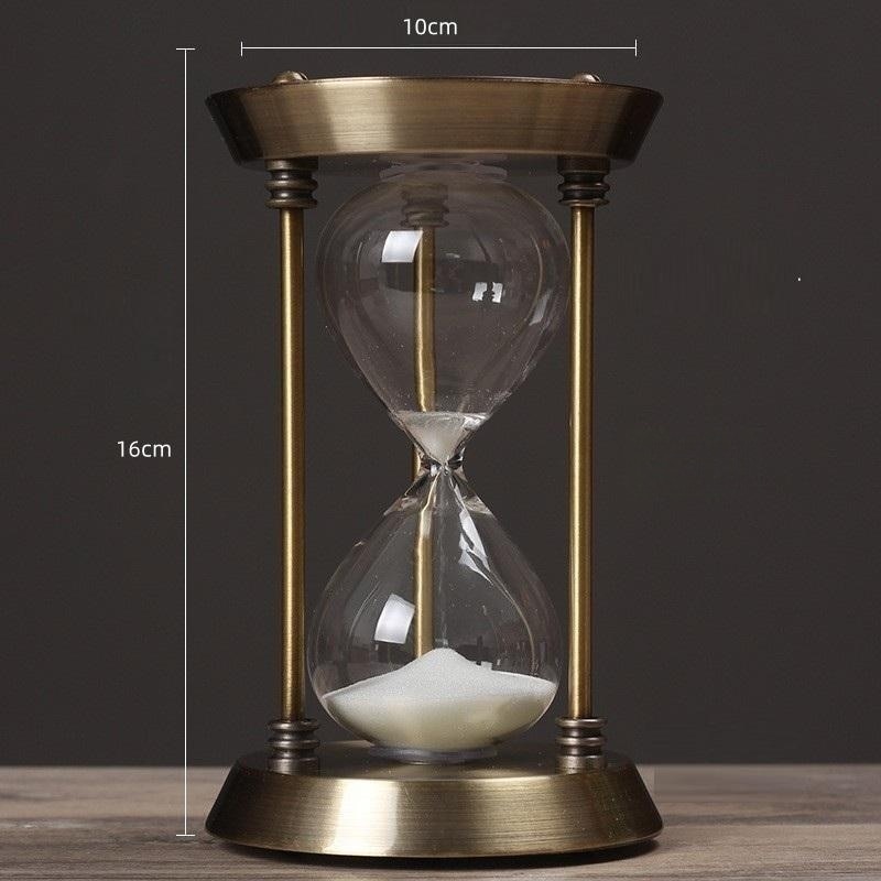 Brehn | 3/5/10 Minuten Retro Metall Handwerk Sanduhr Pendel Home Office Desktop Arrangement Ornament Sand Timer Sandglas Dekoration