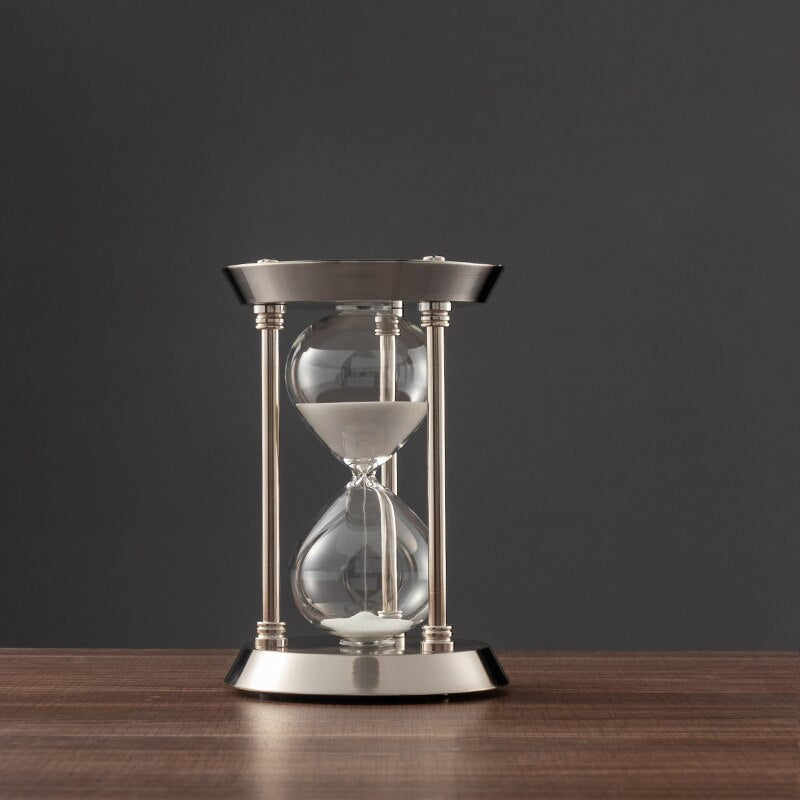 Brehn | 3/5/10 Minuten Retro Metall Handwerk Sanduhr Pendel Home Office Desktop Arrangement Ornament Sand Timer Sandglas Dekoration