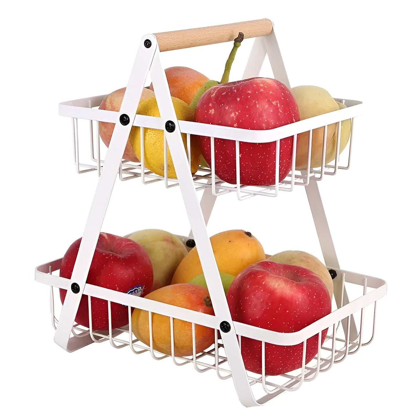 Dreistöckiger Obstkorb aus Metall – platzsparend und dekorativ | Ideal für Küche und Esszimmer