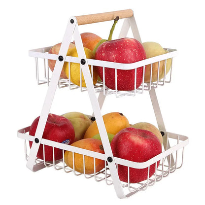 Stylische 3-Schichten Obstschale – Kompakter und eleganter Küchenorganisator