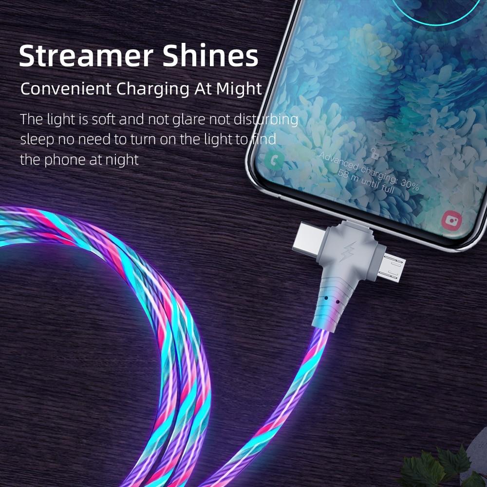 3 in 1 LED fließendes Ladekabel | Brehn