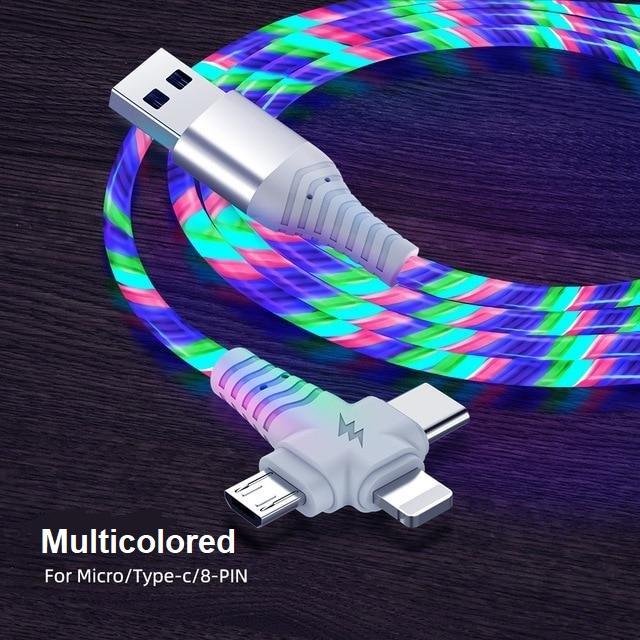 3 in 1 LED fließendes Ladekabel | Brehn