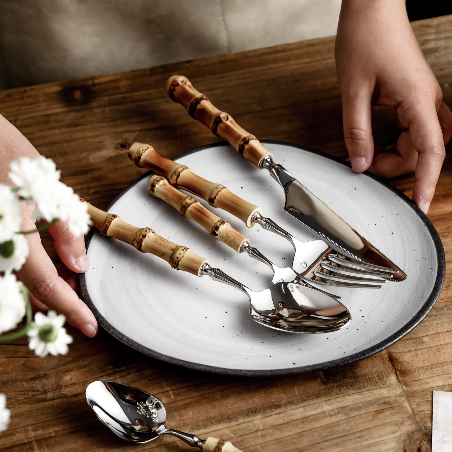 BambooElegance – Luxus Besteckset mit Bambusakzenten | Brehn