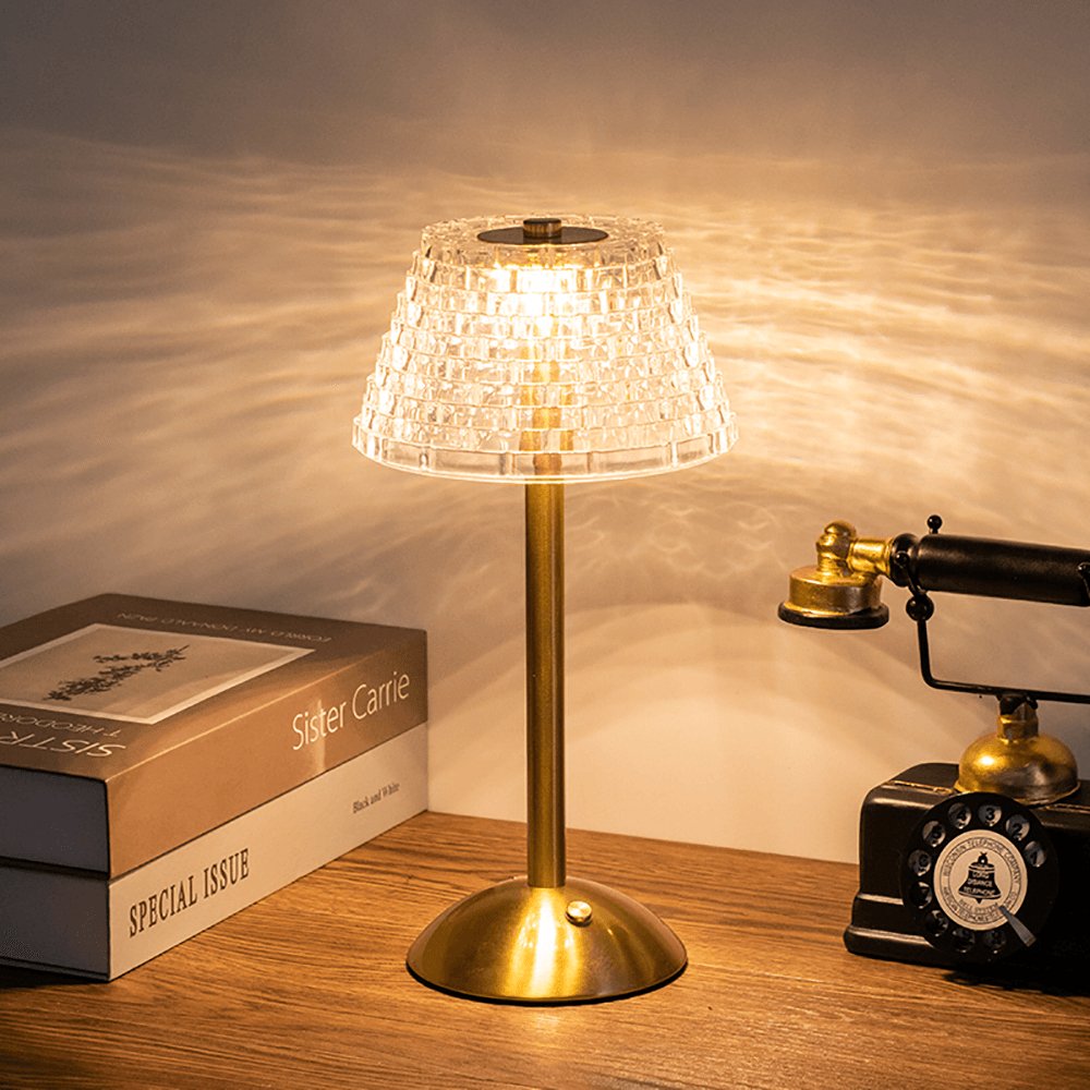 Brehn | AuraGlow Tischlampe - Wiederaufladbare LED-Lampe mit Dimmfunktion