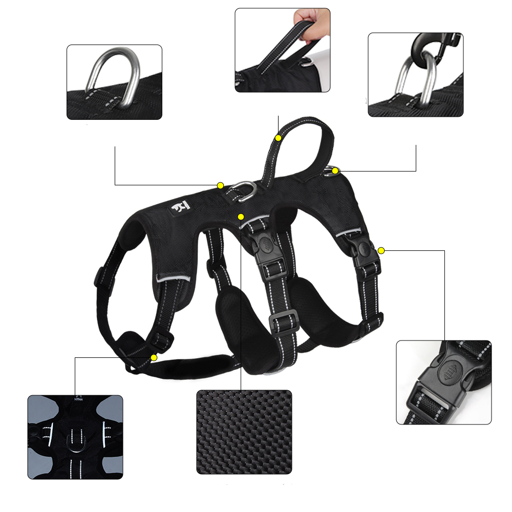 Brehn | Reflektierendes Anti-Zieh-Hundegeschirr - Gripguard