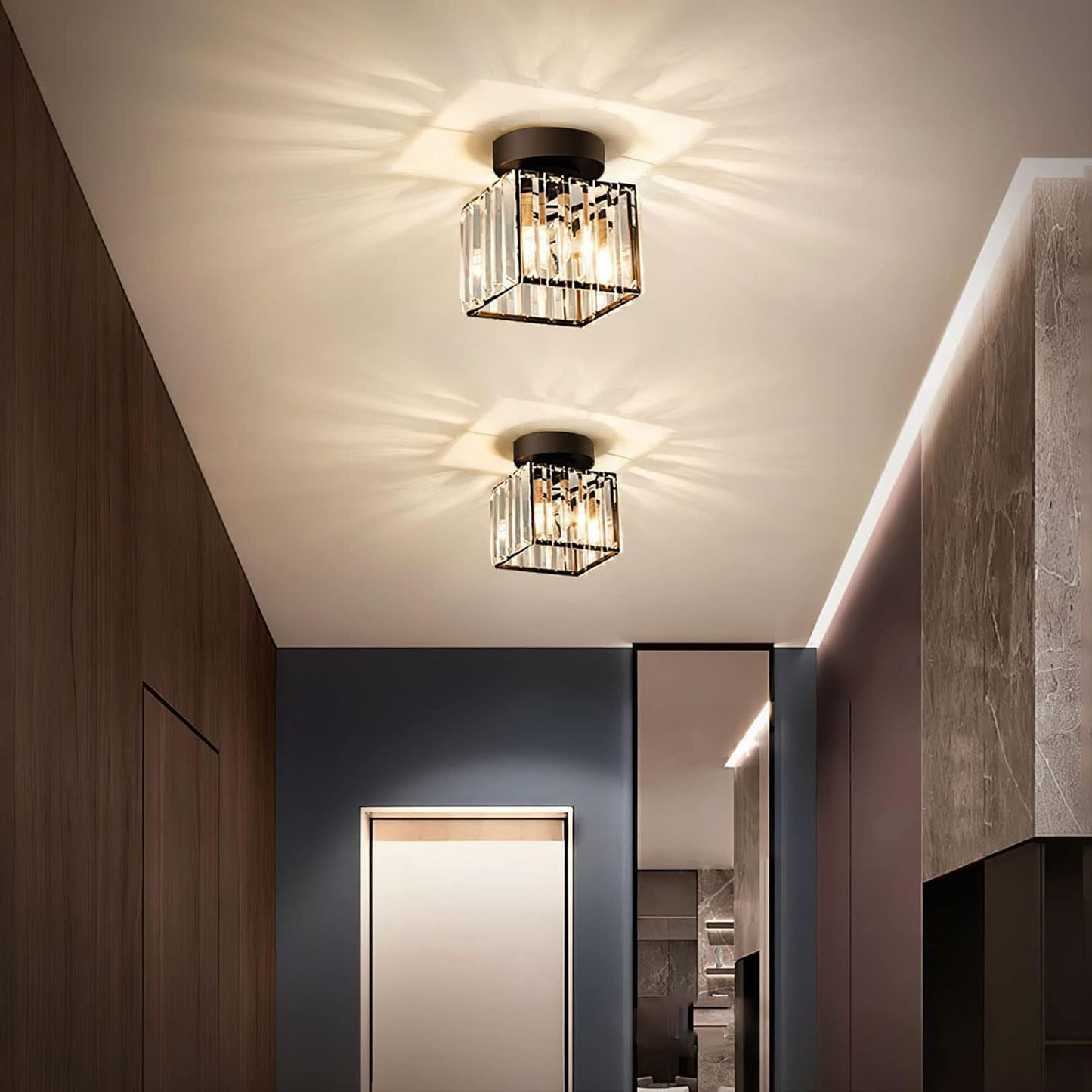 Moderne Kristall Deckenlampe - CrystalGlow | Brehn