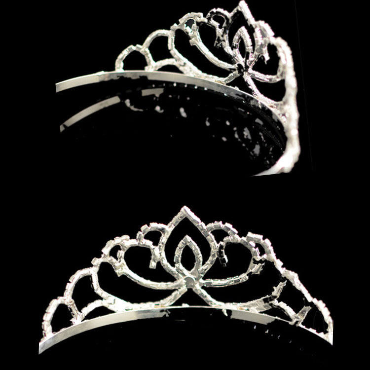 Damen Elegante Strass-Tiara mit floralem Design Brehn