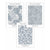 Blaues William Morris Vintage Blumen-Set mit 3 Wandbildern
