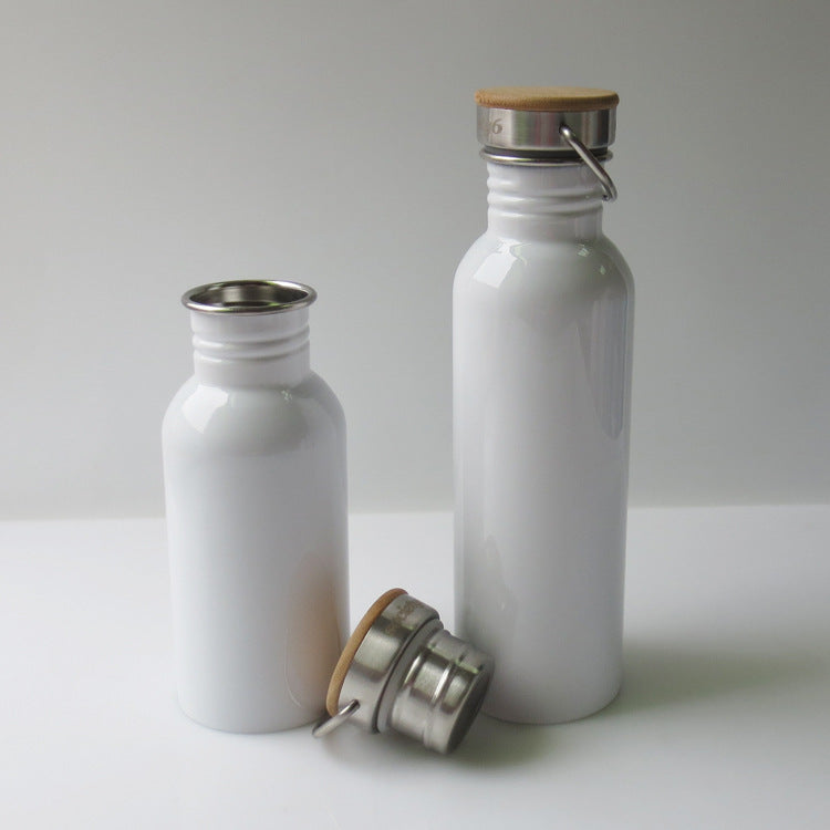 Damen Elegante Edelstahl-Trinkflasche mit nachhaltigem Holzverschluss Brehn