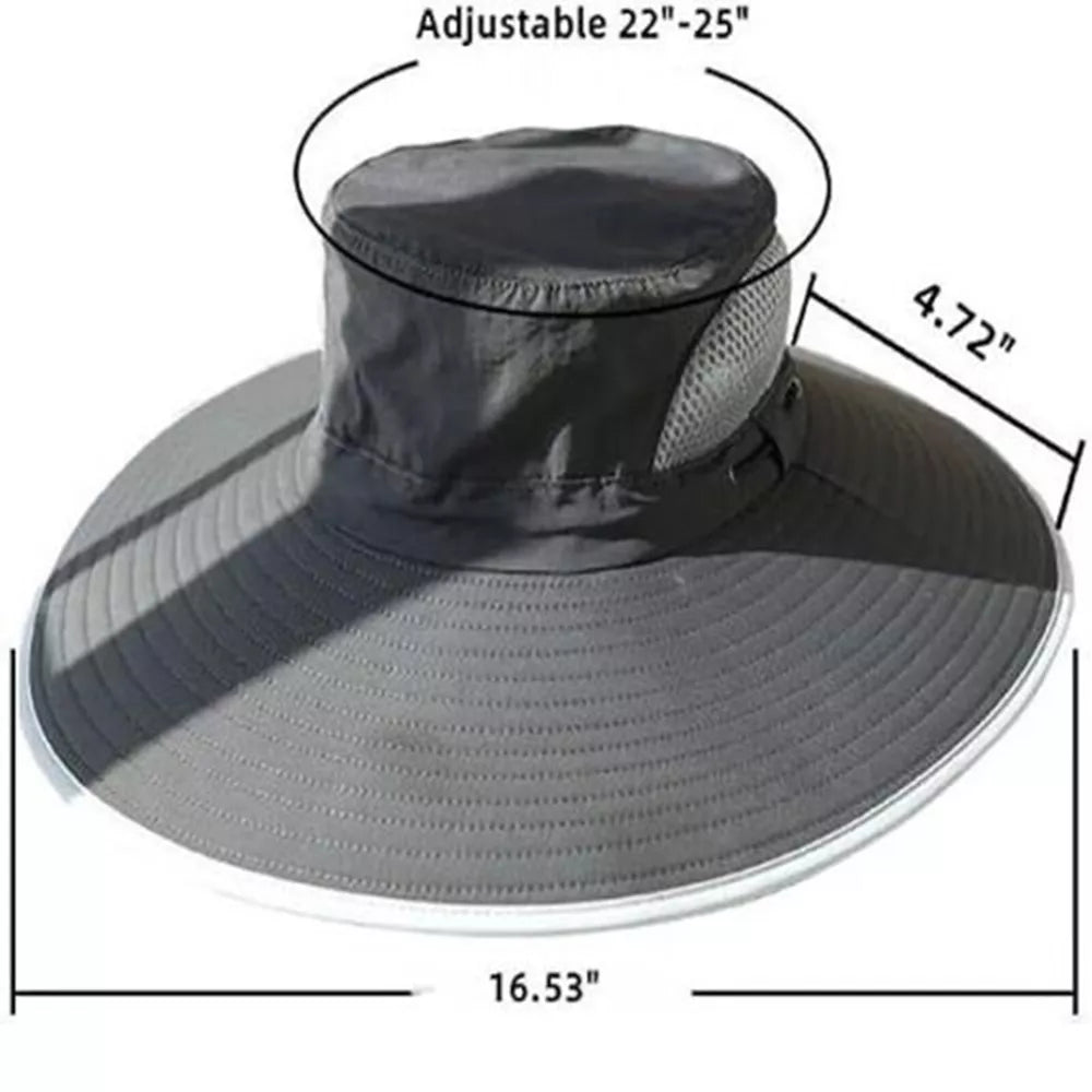 Breiter Schirm Solarventilator Outdoor Bucket Hat Solar- & USB-Ladegerät | Brehn