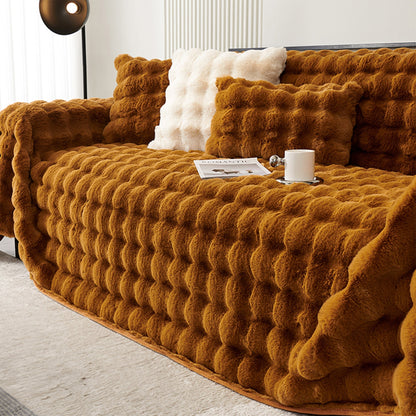 Luxe Ripple Faux Fur Sofa Cover - Modern, Stylisch & Langlebig Sofa Schutz | Brehn
